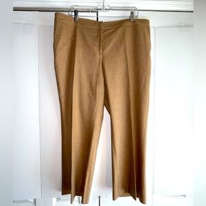 Lafayette 148 caramel color cropped wool pants, sz 16